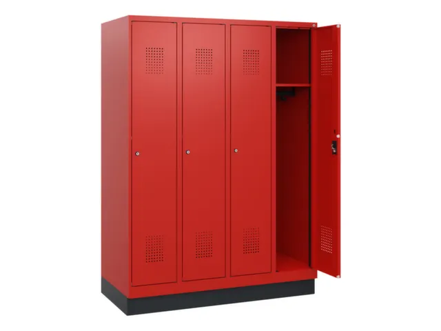 schoollocker,HxBxD 1630x1200x500mm,4vak,vak B 300mm,cil.-slot,sokkel