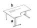 bureau in vrije vorm,HxBxD 740x1600x1200mm,vrije vorm,CC-zwart