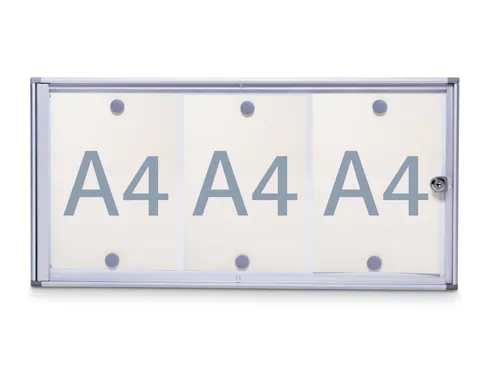 Vitrine Maulextraslim 3xa4 Aluminium Binnen