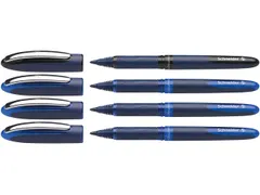#Rollerbal Schneider One Business etui a 3+1 gratis 3x blauw, 1x zwart