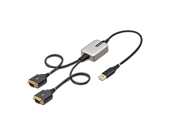 2ft 2-Port USB to RS232 Serial Adapter