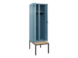 locker met bank,voor scheiding van kleding,HxBxD 2120x600x815mm,2vak - 1