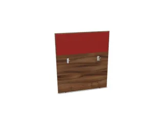 baliepaneel bureau aanbouw achter NP-tiepolo nut BN4011-rood 1000mm - 1