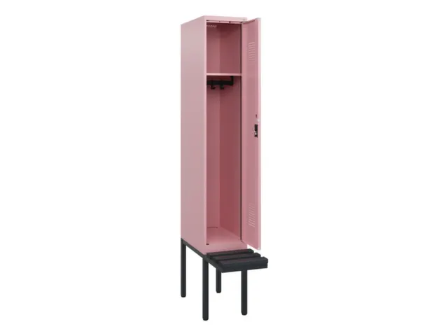 locker met bank,HxBxD 1950x300x815mm,1vak,vak B 300mm,cilinderslot