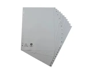 Tab. gerecycled PP A 4 bedrukt 1-20 grijs - 5
