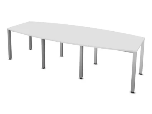 vergadertafel,HxBxD 740x2800x1200mm,vatvormig,Bl-wit