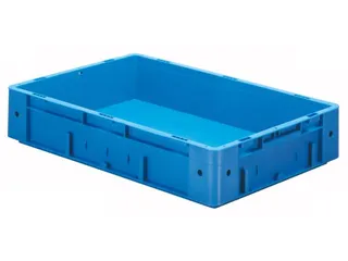 Euronorm Stapelkrat 120x600x400mm 20l Wanden/Bodem Gesloten Blauw - 1