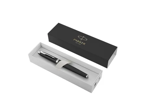 Parker IM Vulpen Matt Black CT Finish Medium Blauwe inkt