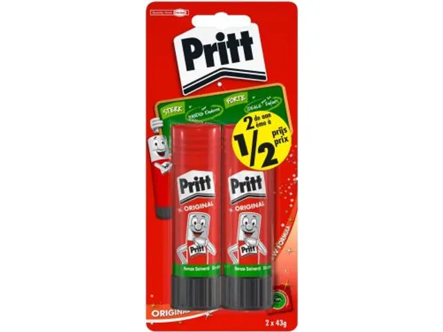 Lijmstift Pritt Original Groot 43gr Blister 2e halve prijs