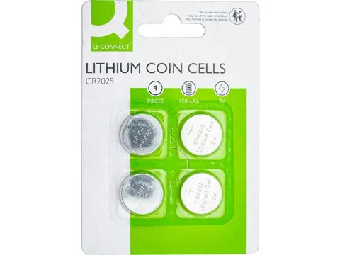 knoopcel, lithium, CR2025, blister van 4 stuks