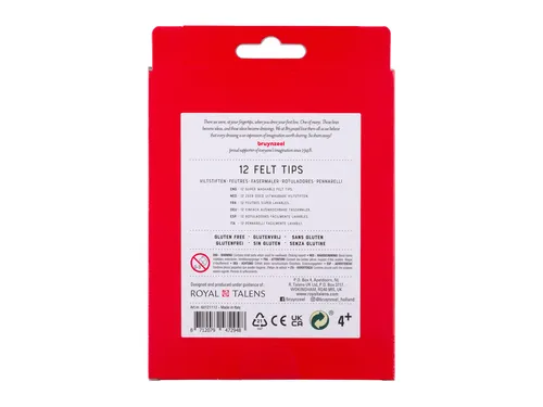 Viltstift Bruynzeel Kids assorti 12 stuks
