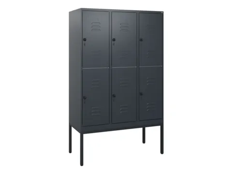 dubbeldekse locker,HxBxD 1950x1200x500mm,3x2vak.,vak B 400mm
