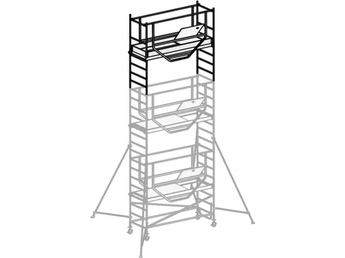 rolsteiger,1platform(s),1luik,platform BxD 2080x610mm,aluminium