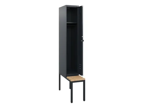 locker met bank,HxBxD 1950x300x815mm,1vak,vak B 300mm,draaigrendel