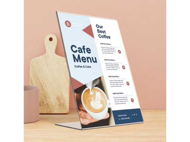 Kaarthouder Europel L-standaard A5 staand acryl