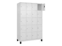 lockerkast,HxBxD 1950x1200x500mm,4x5vakken,vak B 300mm,cil.-slot