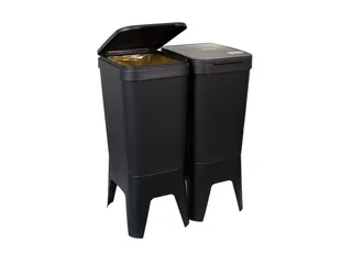 Duurzame afvalbak BonTon CircuBin 40 Liter Antraciet Deksel - 6