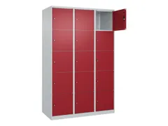 lockerkast,HxBxD 1850x1200x500mm,3x5vakken,vak B 400mm,cil.-slot
