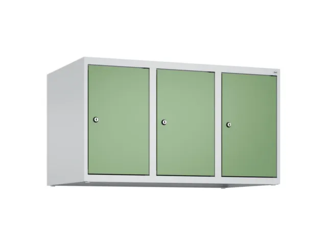 opzetkast,v. locker,3vak.,vak B 300mm,HxBxD 500x900x500mm,cilinderslot