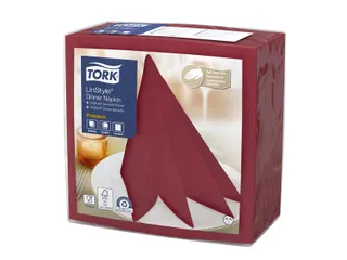 Dinerservet Tork Linstyle Premium bordeaux 478885 50 vel - 2
