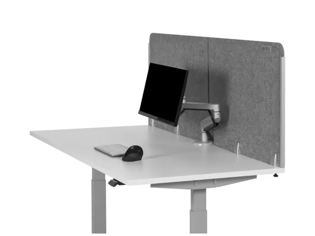 Akoestische Scheidingswand Bureau 160x60cm LichtGrijs Gesloten