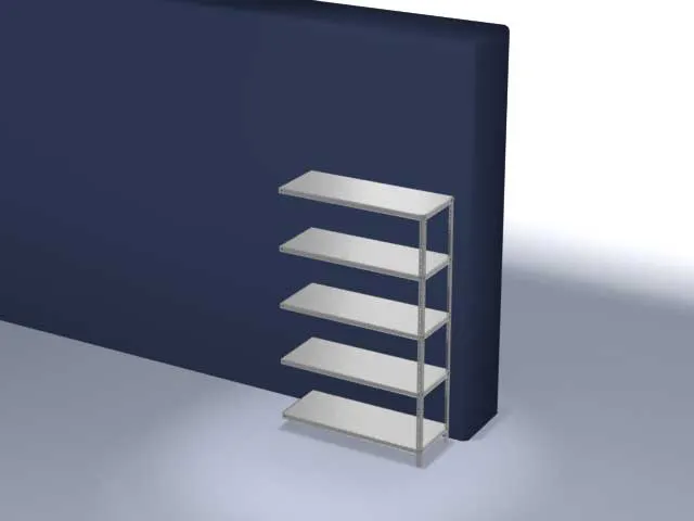 magazijnstelling,aanbouwveld,HxBxD 2000x1300x500mm,vaklast 200kg