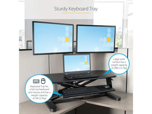 Zit Sta Hoekbureau met Toetsenbordlade