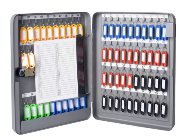 Sleutelkast metaal Pavo basic met cijferslot 75 haken 37x28x6cm grijs