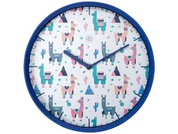 Wandklok nXt Alpalca dia 30cm kunststof blauw