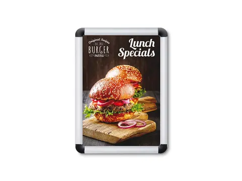 Kliklijst A4 Ronde Hoeken 20mm Zilver