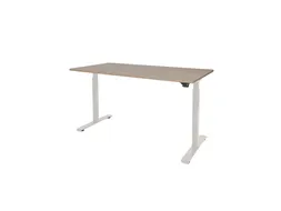 Dextro Basic Zit-sta Bureau Elektrisch 140x80 Hav/kers 25mm Wit