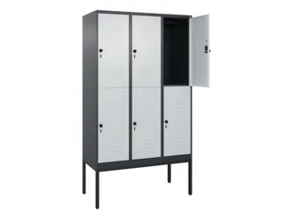 dubbeldekse locker,HxBxD 2120x1200x500mm,3x2vak.,vak B 400mm - 2