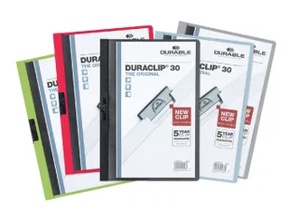Klemmap Durable Duraclip A4 3mm 30 vellen assorti - 1