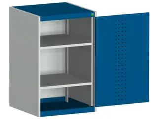 kast met geperforeerde platen,HxBxD 1000x650x650mm,2xStalen bodem - 1