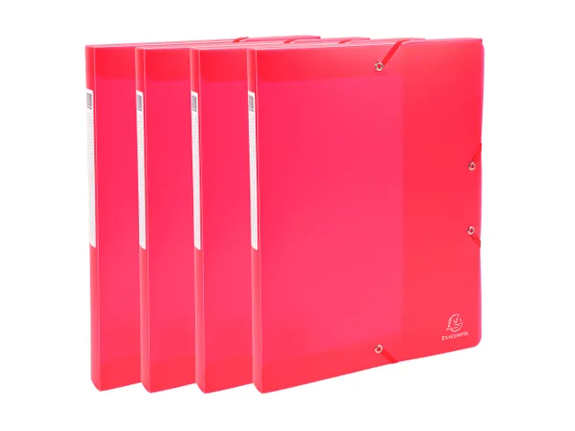 Boite de classement en polypropylène Dos 25mm Chromaline - A4 - Rouge