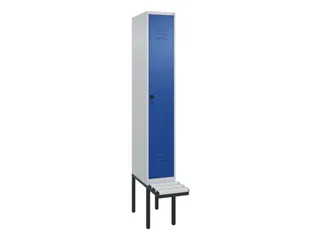 locker met bank,HxBxD 2120x300x815mm,1vak,vak B 300mm,draaigrendel - 1