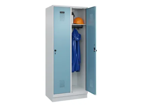 locker,HxBxD 1950x800x500mm,2vak,vak B 400mm,draaigrendel,sokkel