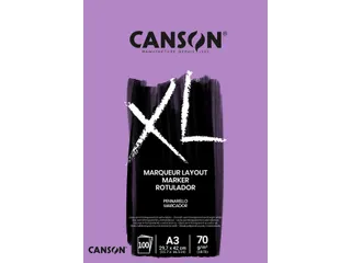 Markerpapier Canson XL Marker 100vel 70gr A3 extra wit - 2