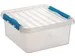 Sunware Opbergbox Q-line 18 Liter Transparant Blauw