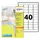 laseretiket Avery 45,7x25,4mm wit 100 vel 40 etiketten per vel