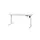 Zit Sta Bureau Easyo 120x60cm Elektrisch Wit blad Wit frame