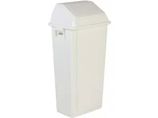 afvalbak,80l,HxBxD 917x460x333mm,wandmontage,romp PP wit - 1
