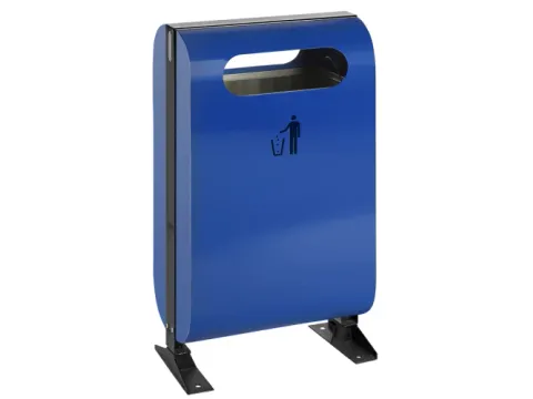 Buitenafvalbak op voet 45 liter Blauw