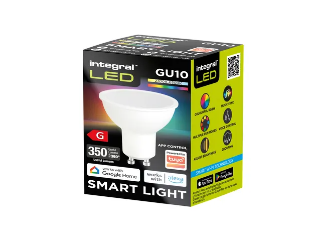 Ledlamp Integral GU10 2700-6500K Smart RGBW 4.9W 350lumen