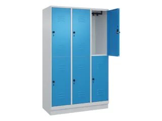 dubbeldekse locker,HxBxD 1950x1200x500mm,3x2vak.,vak B 400mm - 2