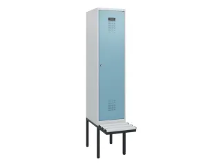 locker met bank,HxBxD 1950x400x815mm,1vak,vak B 400mm,cilinderslot - 2