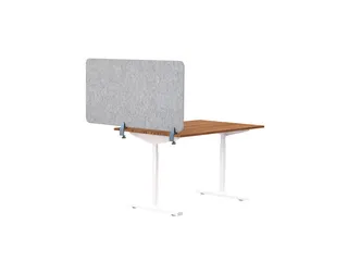 Akoestisch PET-vilt scheidingsscherm bureau lichtgrijs 60x120cm - 2
