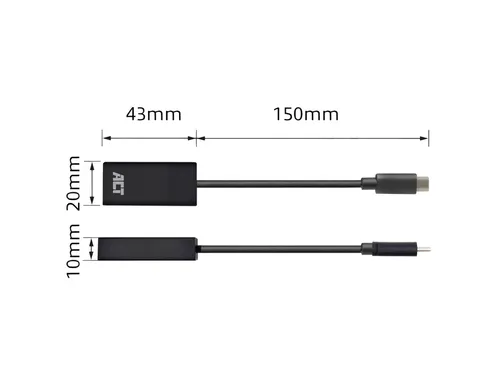 Adapter ACT USB-C naar HDMI 4K 30Hz 0.15 meter