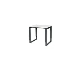 Domino Plus Bureau Hoogte Verstelbaar 800x600mm Wit 25mm Zwart O-Poot
