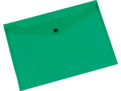 Documentenmap A4 172 Micron Drukknopsluiting Groen